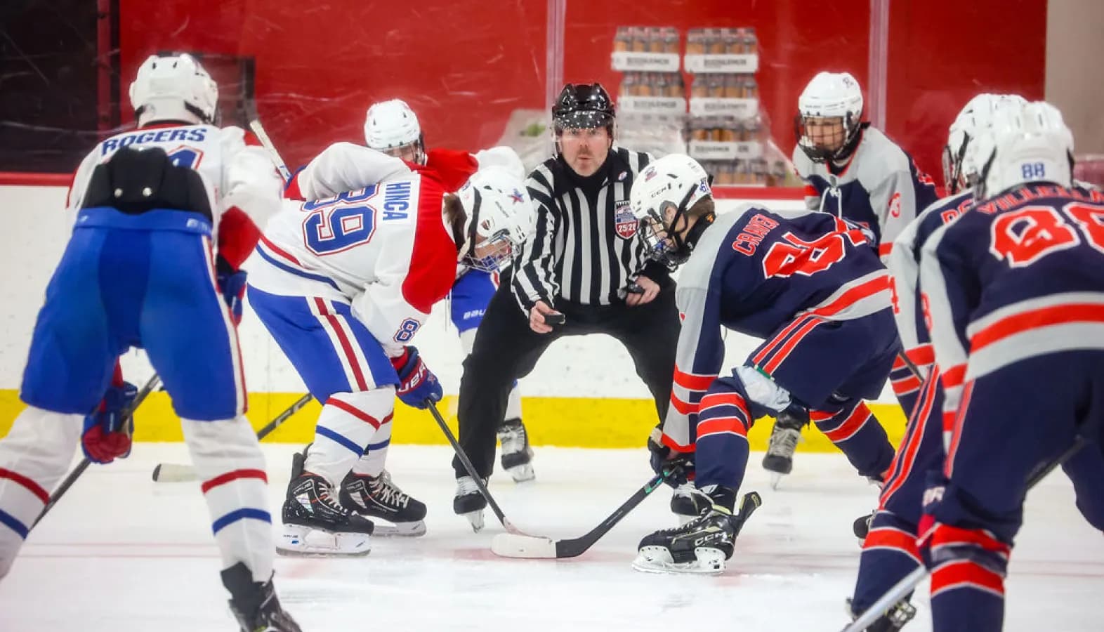Team photo of Little Caesars Amateur Hockey League players